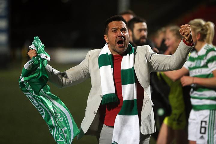 Celebrating with the Celtic support
